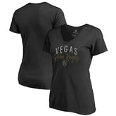 Vegas Golden Knights Women's Graceful V-Neck T-Shirt Black