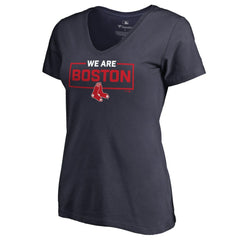 Boston Red Sox Women's We Are Icon V-Neck T-Shirt Navy