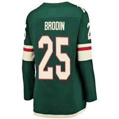 Jonas Brodin Minnesota Wild Fanatics Women's Breakaway Player Jersey Green