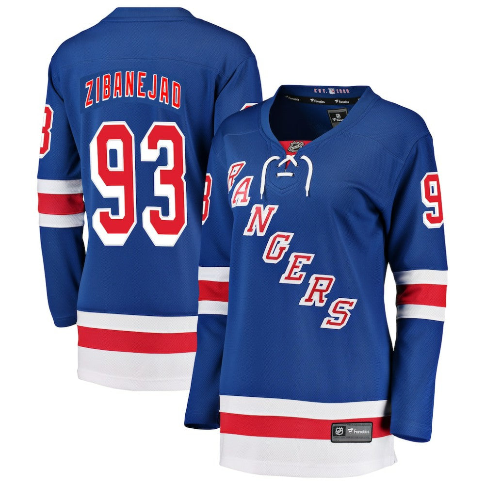 Mika Zibanejad New York Rangers Fanatics Women's Breakaway Player Jersey Blue