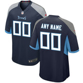 Tennessee Titans Youth Custom Game Jersey - Navy