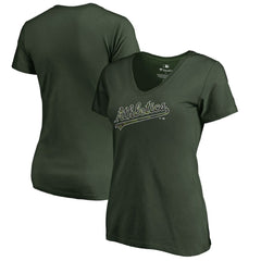 Athletics Women's Armed Forces Wordmark T-Shirt Green