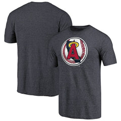 California Angels Cooperstown Collection Forbes Tri-Blend T-Shirt Heathered Navy