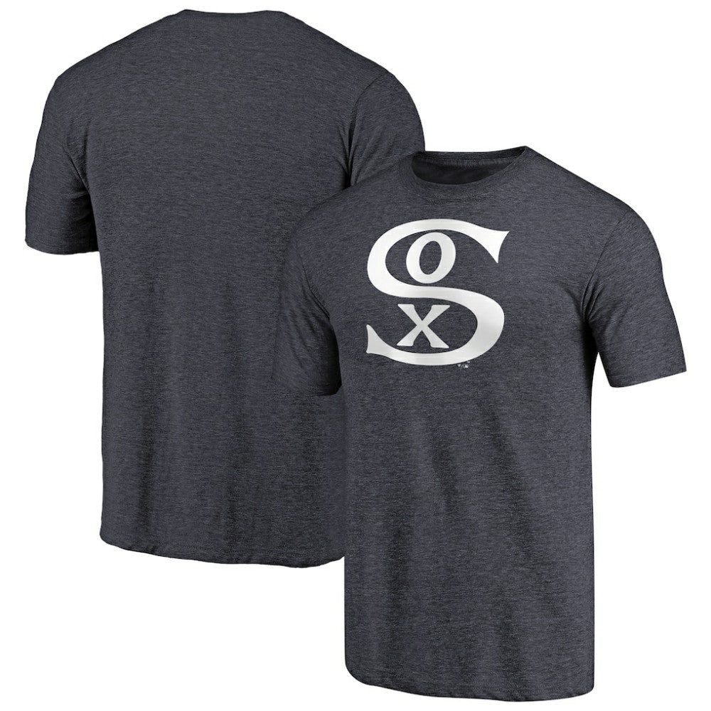 Chicago White Sox Cooperstown Collection Forbes Tri-Blend T-Shirt Heathered Navy