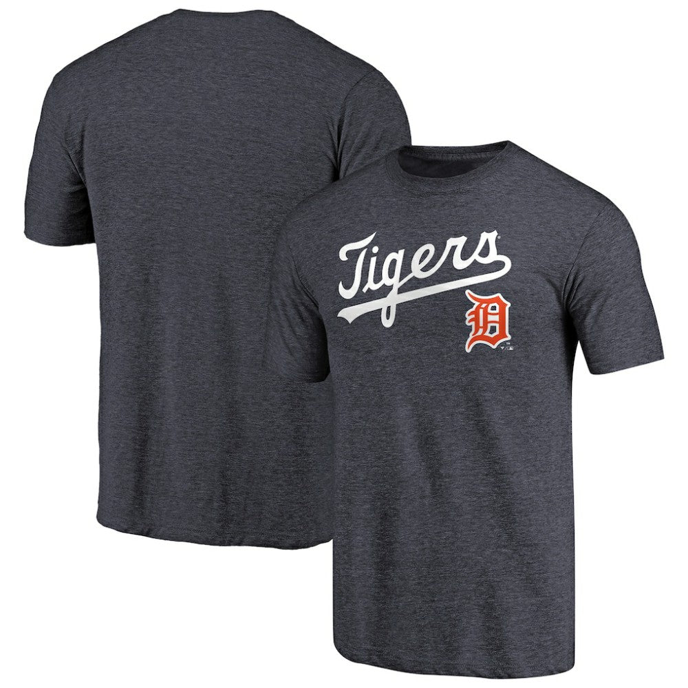 Detroit Tigers Vintage Cooperstown Collection Wahconah Tri-Blend T-Shirt Navy