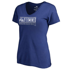 Los Angeles Dodgers Women's Hometown Collection Determined V-Neck T-Shirt Royal