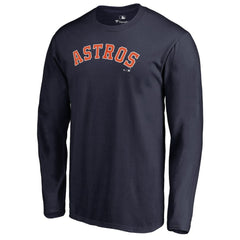 Houston Astros Team Wordmark Long Sleeve T-Shirt Navy