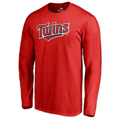 Minnesota Twins Team Wordmark Long Sleeve T-Shirt Red