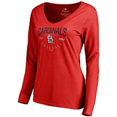 St. Louis Cardinals Women's Live For It Long Sleeve T-Shirt Red
