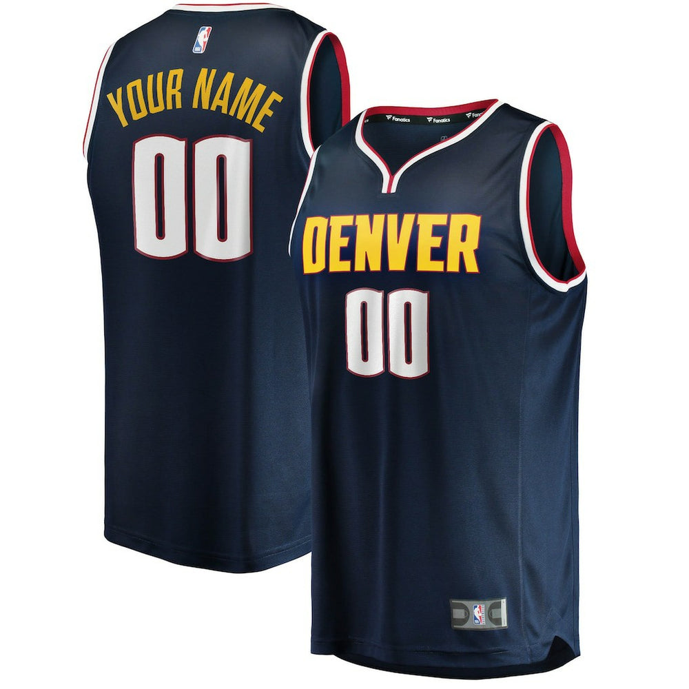 Denver Nuggets Youth Fast Break Custom Replica Jersey Navy sale - Icon Edition