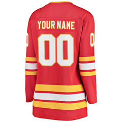 Calgary Flames Fanatics Women's Home Breakaway Custom Jersey Red