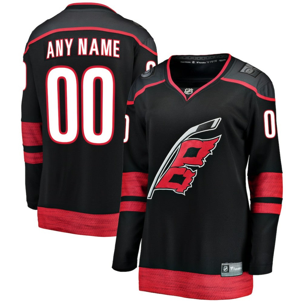 Carolina Hurricanes Fanatics Women's Home Breakaway Custom Jersey Black