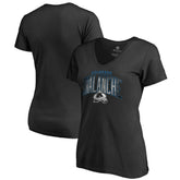 Colorado Avalanche Women's Arch Smoke V-Neck T-Shirt Black