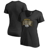 Nashville Predators Women's Arch Smoke V-Neck T-Shirt Black