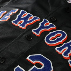 Mike Piazza New York Mets Big & Tall Cooperstown Mesh Batting Practice Jersey Black | Mitchell & Ness