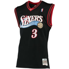 Allen Iverson Philadelphia 76ers 2000/01 Big & Tall Hardwood Classics Swingman Jersey - Black