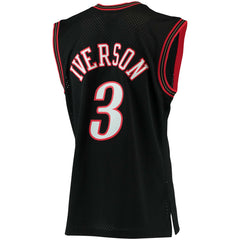 Allen Iverson Philadelphia 76ers 2000/01 Big & Tall Hardwood Classics Swingman Jersey - Black