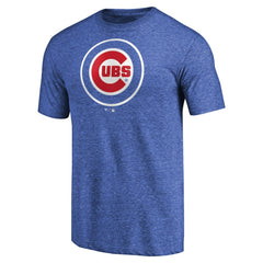Chicago Cubs Team Wordmark Tri-Blend T-Shirt Royal