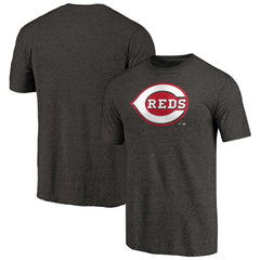 Cincinnati Reds Team Wordmark Tri-Blend T-Shirt Black