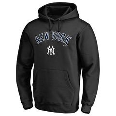 New York Yankees Team Lockup Fitted Pullover Hoodie Black