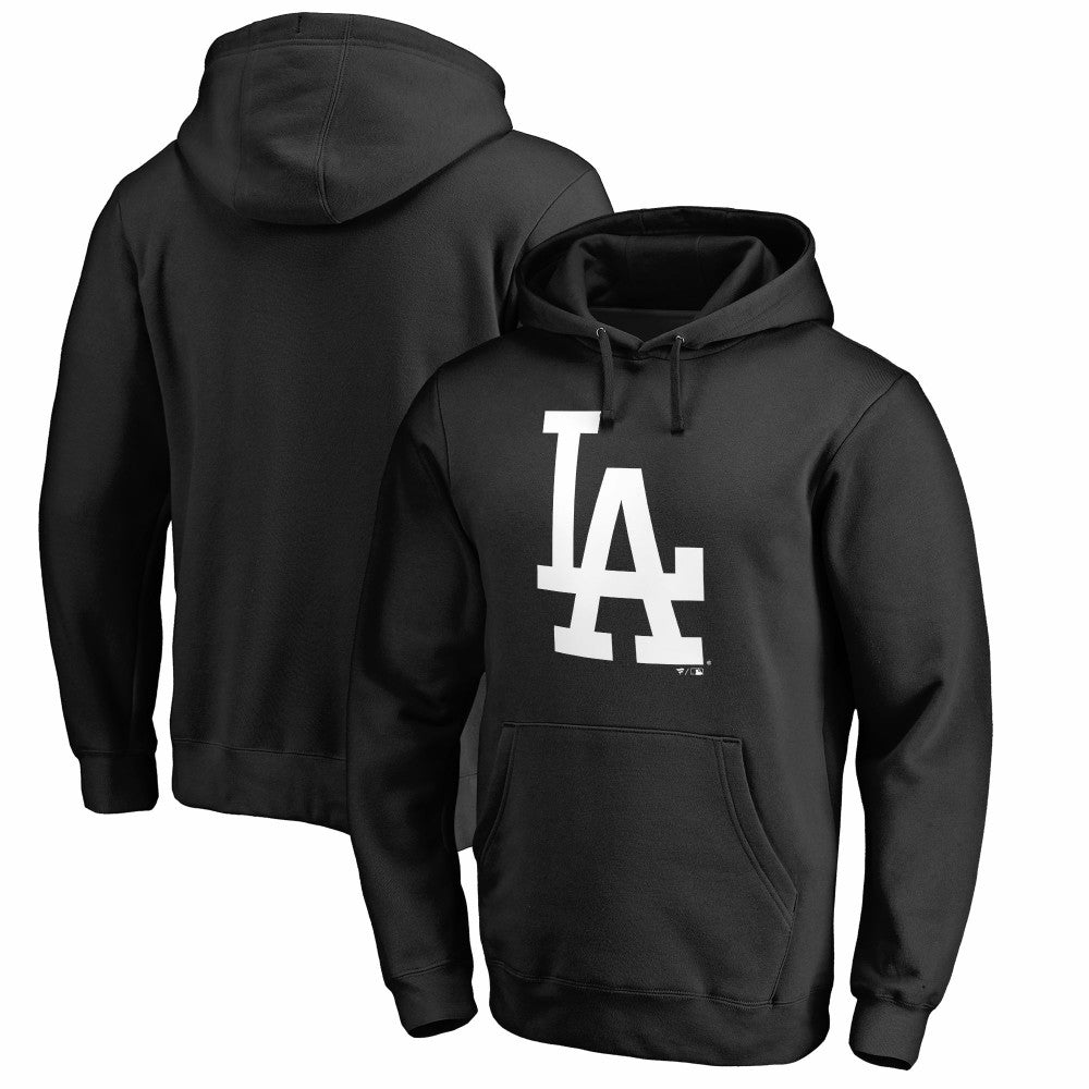 Los Angeles Dodgers Official Logo Fitted Pullover Hoodie Black