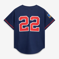 Bo Jackson California Angels Cooperstown Collection Mesh Batting Practice Button-Up Jersey Navy | Mitchell & Ness