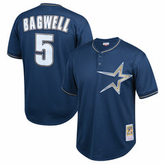 Jeff Bagwell Houston Astros Youth Cooperstown Collection Mesh Batting Practice Jersey Navy | Mitchell & Ness