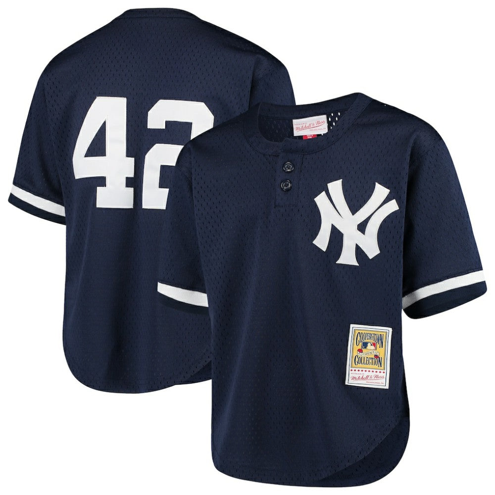 Mariano Rivera New York Yankees Mitchell & Ness Youth Cooperstown Collection Mesh Batting Practice Jersey Navy | New Era