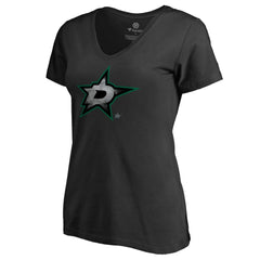 Dallas Stars Women's Core Smoke V-Neck T-Shirt Black
