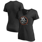 New York Islanders Women's Core Smoke V-Neck T-Shirt Black