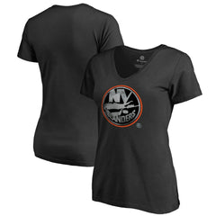 New York Islanders Women's Core Smoke V-Neck T-Shirt Black
