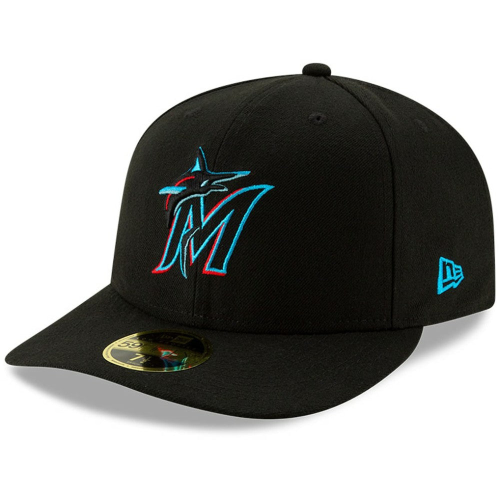 Miami Marlins Authentic Collection On-Field Low Profile 59FIFTY Fitted Hat Black | New Era
