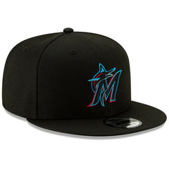 Miami Marlins Team Color 9FIFTY Snapback Hat Black | New Era