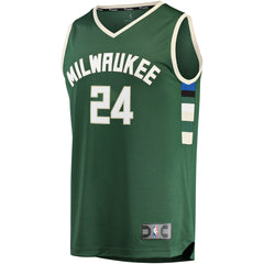 Pat Connaughton Milwaukee Bucks Fast Break Replica Jersey - Icon Edition - Hunter Green