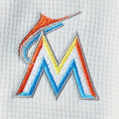 Miami Marlins Vineyard Vines Women's Performance Grid Half-Zip Pullover Top Gray
