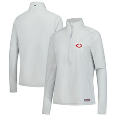 Minnesota Twins Vineyard Vines Women's Performance Grid Half-Zip Pullover Top Gray
