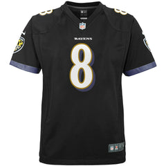 Lamar Jackson Baltimore Ravens Youth Game Jersey - Black