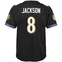 Lamar Jackson Baltimore Ravens Youth Game Jersey - Black
