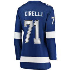 Anthony Cirelli Tampa Bay Lightning Fanatics Women's Home Breakaway Player Jersey Blue