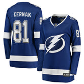 Erik Cernak Tampa Bay Lightning Fanatics Women's Home Breakaway Player Jersey Blue