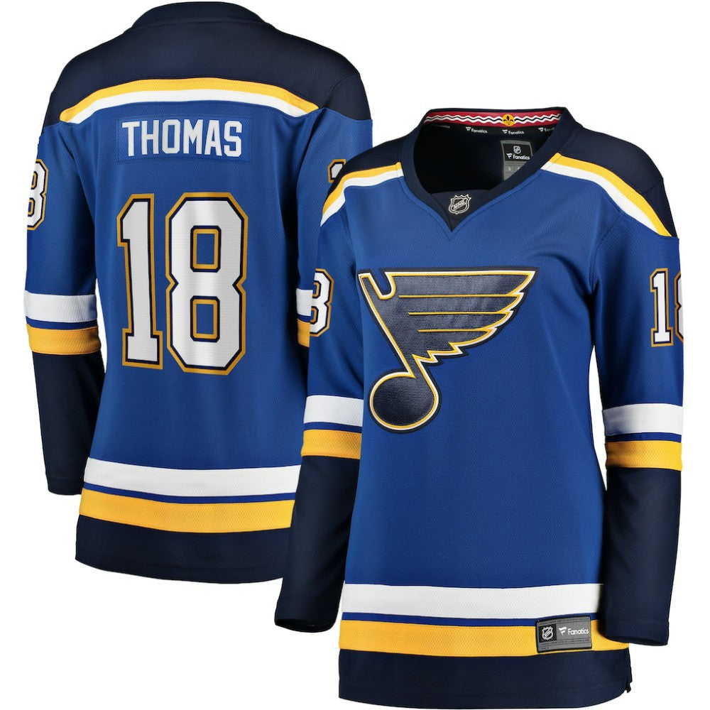 Robert Thomas St. Louis Blues Fanatics Women's Home Breakaway Player Jersey Blue