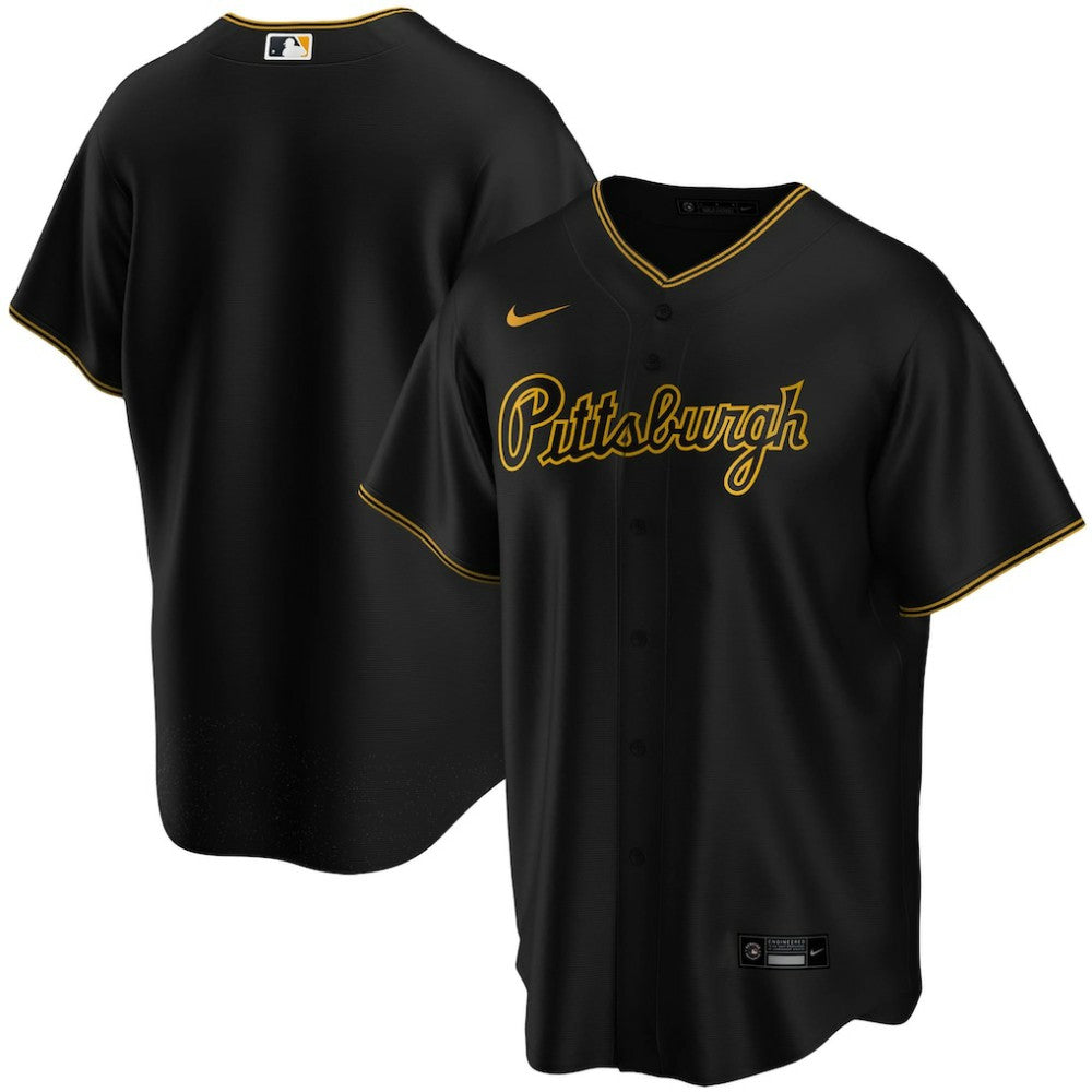 Pittsburgh Pirates Alternate Replica Team Jersey - Black