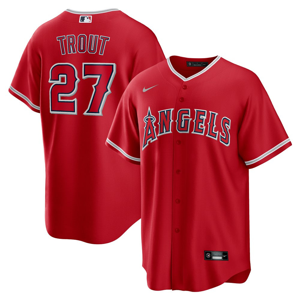 Mike Trout Los Angeles Angels Alternate Replica Player Name Jersey Red | Nike
