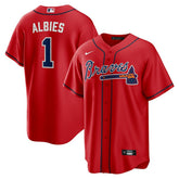Ozzie Albies Atlanta Braves Alternate 2 Replica Jersey - Red