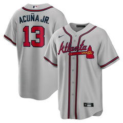 Ronald Acuna Jr. Atlanta Braves Road Replica Player Name Jersey - Gray