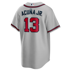 Ronald Acuna Jr. Atlanta Braves Road Replica Player Name Jersey - Gray