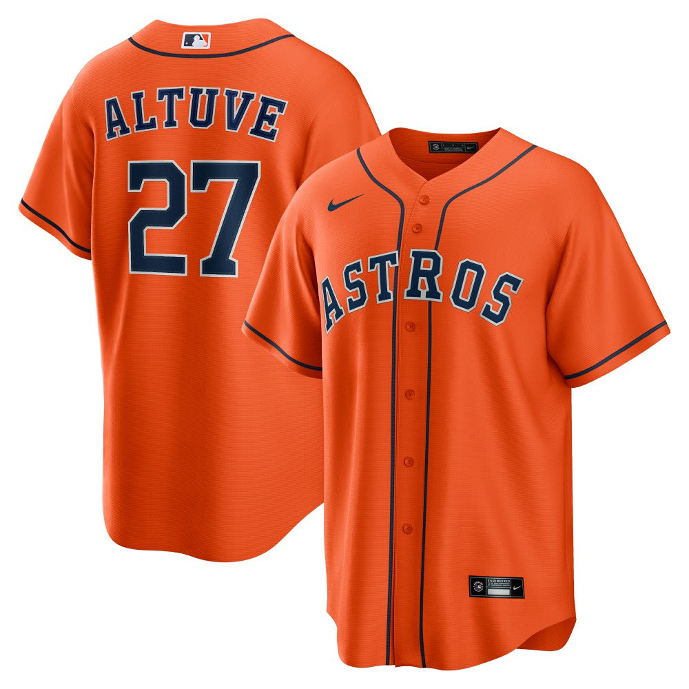 Jose Altuve Houston Astros Alternate Replica Player Name Jersey - Orange