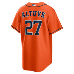 Jose Altuve Houston Astros Alternate Replica Player Name Jersey - Orange