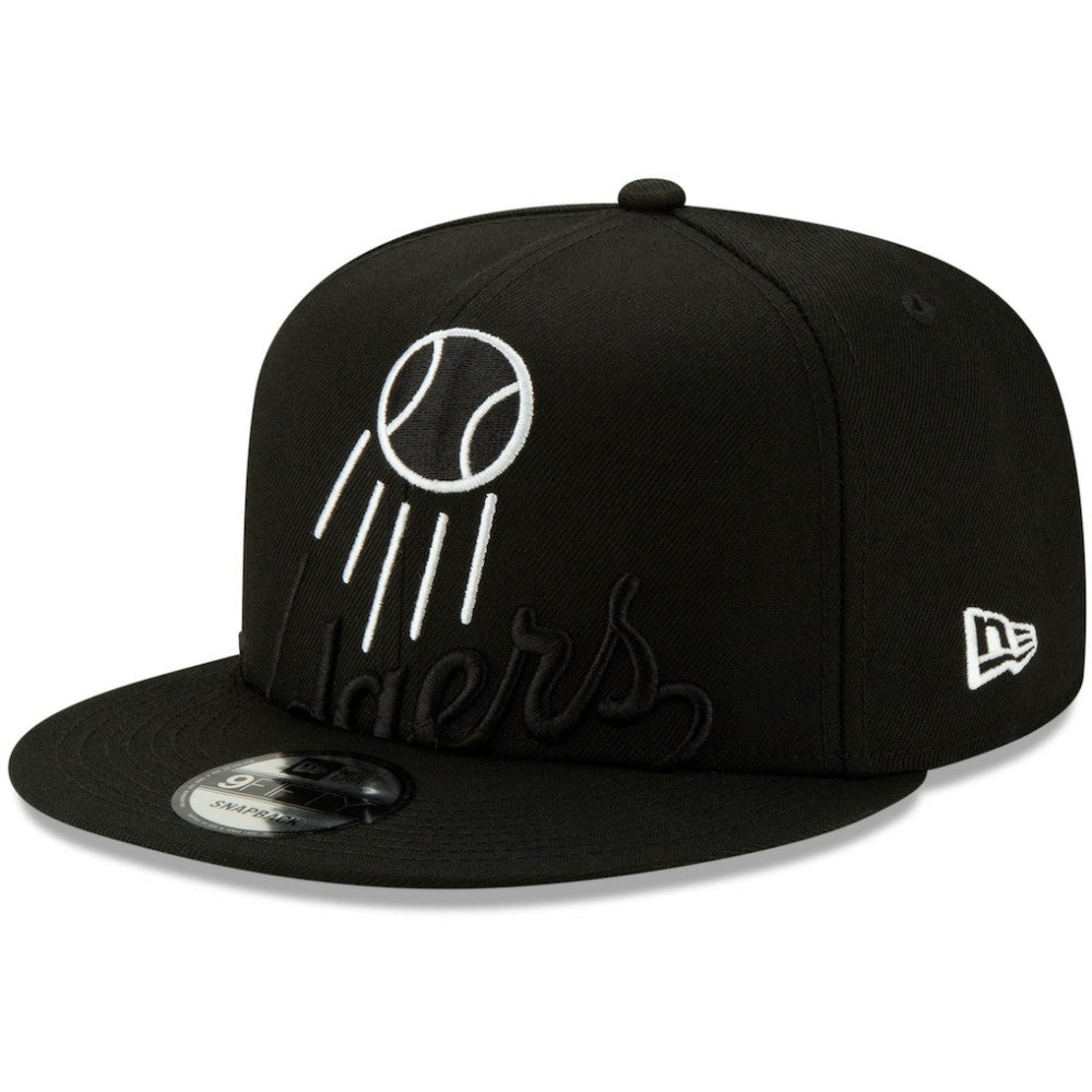 Los Angeles Dodgers Monochrome Logo Elements 9FIFTY Adjustable Snapback Hat Black | New Era