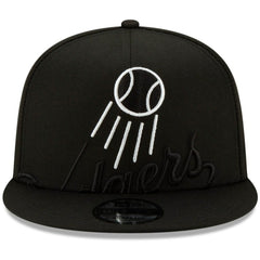 Los Angeles Dodgers Monochrome Logo Elements 9FIFTY Adjustable Snapback Hat Black | New Era